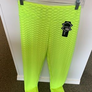 Yellow Neón anti cellulite leggings